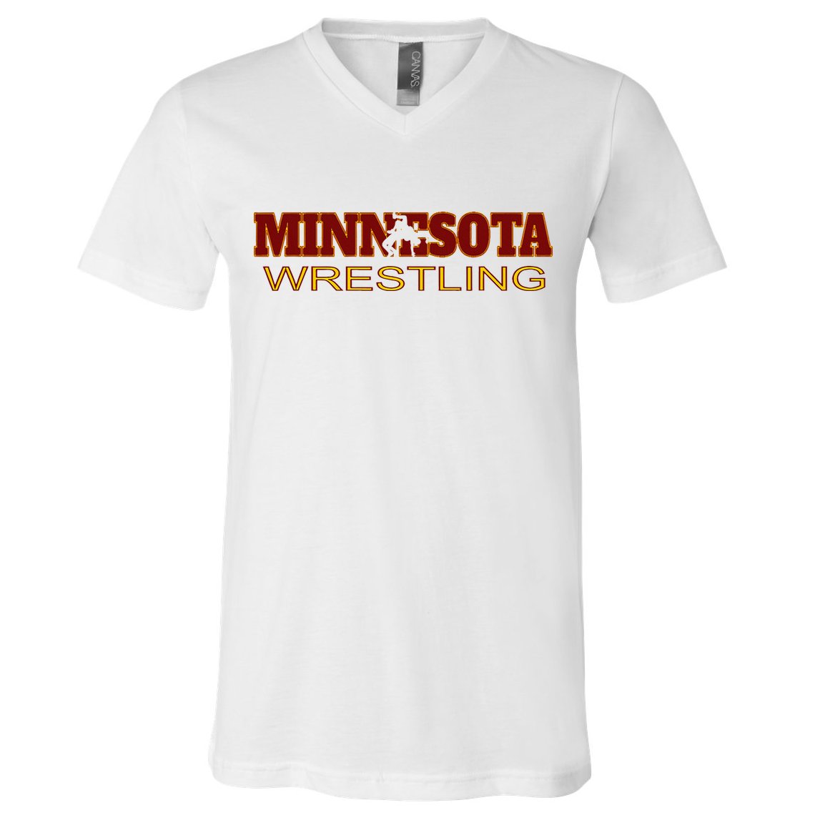 Minnesota Wrestling Freestyle Wrestler State Pride Mn V-Neck T-Shirt