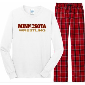 Minnesota Wrestling Freestyle Wrestler State Pride Mn Long Sleeve Pajama Set