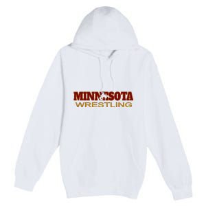 Minnesota Wrestling Freestyle Wrestler State Pride Mn Premium Pullover Hoodie