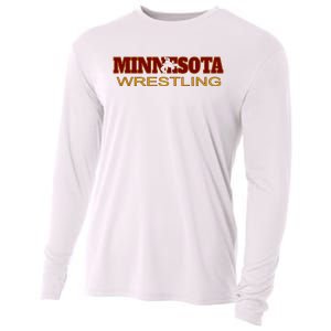 Minnesota Wrestling Freestyle Wrestler State Pride Mn Cooling Performance Long Sleeve Crew