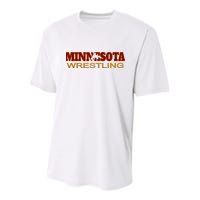 Minnesota Wrestling Freestyle Wrestler State Pride Mn Youth Performance Sprint T-Shirt