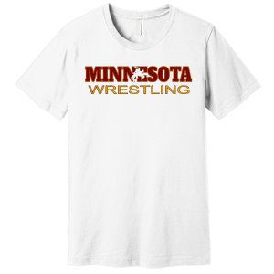 Minnesota Wrestling Freestyle Wrestler State Pride Mn Premium T-Shirt