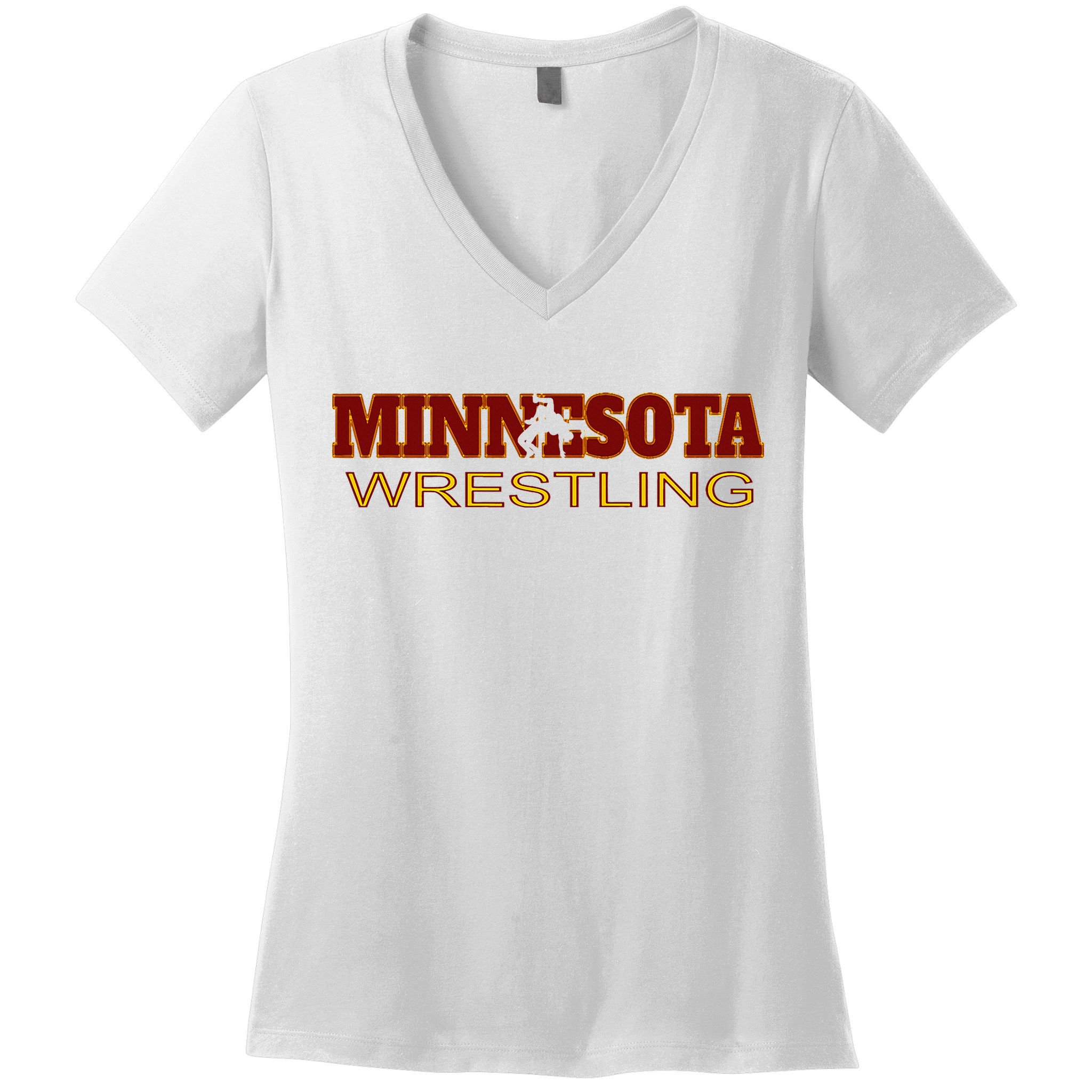 Minnesota Wrestling Freestyle Wrestler State Pride Mn Women's V-Neck T-Shirt