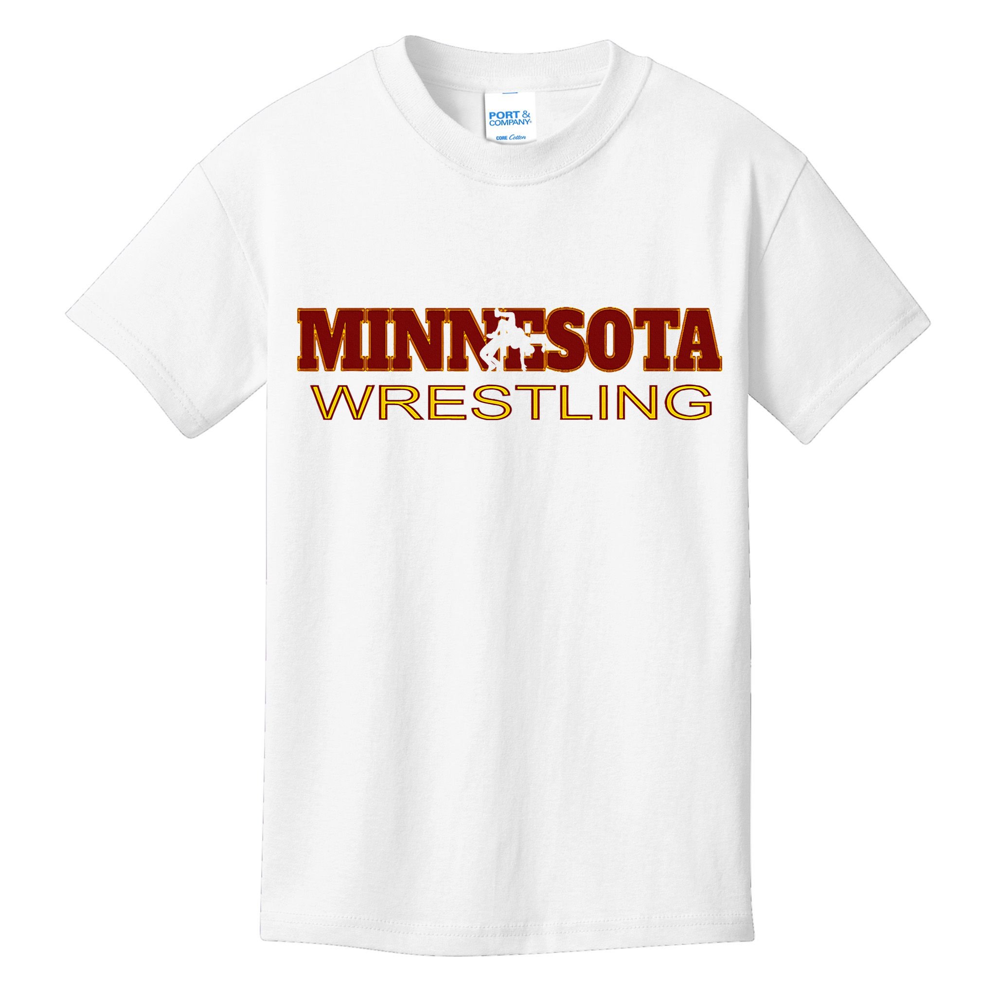 Minnesota Wrestling Freestyle Wrestler State Pride Mn Kids T-Shirt