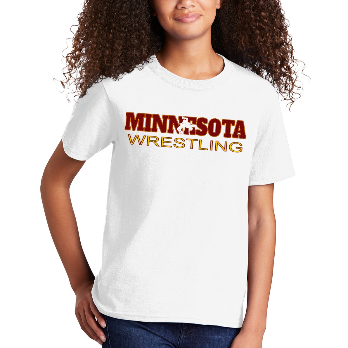 Minnesota Wrestling Freestyle Wrestler State Pride Mn Kids T-Shirt