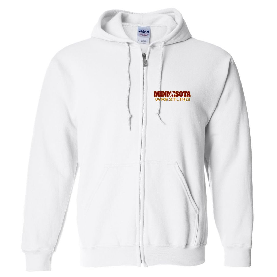 Minnesota Wrestling Freestyle Wrestler State Pride Mn Full Zip Hoodie