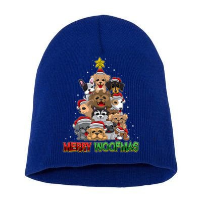 Merry Woofmas Gift Merry Christmas For Dog Lovers Great Gift Short Acrylic Beanie