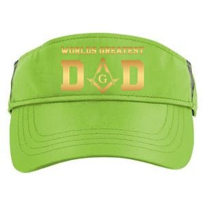 Masonic Worlds Greatest Dad Fathers Day Gift Freemason Gift Adult Drive Performance Visor