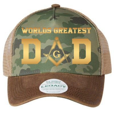 Masonic Worlds Greatest Dad Fathers Day Gift Freemason Gift Legacy Tie Dye Trucker Hat