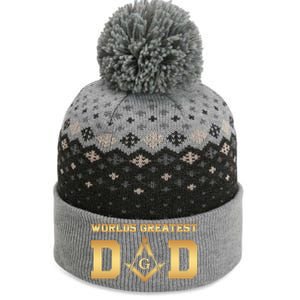 Masonic Worlds Greatest Dad Fathers Day Gift Freemason Gift The Baniff Cuffed Pom Beanie