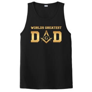 Masonic Worlds Greatest Dad Fathers Day Gift Freemason Gift PosiCharge Competitor Tank