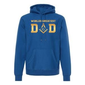 Masonic Worlds Greatest Dad Fathers Day Gift Freemason Gift Premium Hoodie