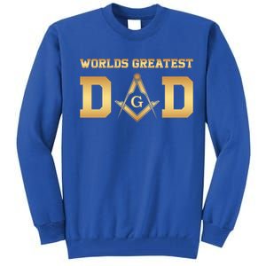 Masonic Worlds Greatest Dad Fathers Day Gift Freemason Gift Tall Sweatshirt