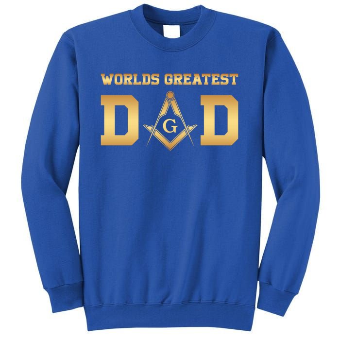 Masonic Worlds Greatest Dad Fathers Day Gift Freemason Gift Tall Sweatshirt