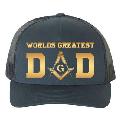 Masonic Worlds Greatest Dad Fathers Day Gift Freemason Gift Yupoong Adult 5-Panel Trucker Hat