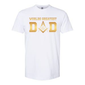 Masonic Worlds Greatest Dad Fathers Day Gift Freemason Gift Softstyle CVC T-Shirt