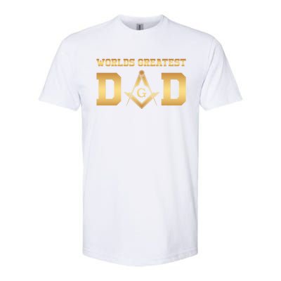 Masonic Worlds Greatest Dad Fathers Day Gift Freemason Gift Softstyle® CVC T-Shirt