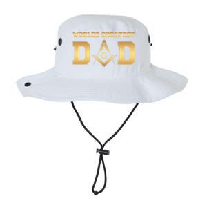 Masonic Worlds Greatest Dad Fathers Day Gift Freemason Gift Legacy Cool Fit Booney Bucket Hat