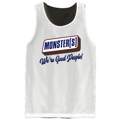 Monsters WeRe Good People! Funny Candy Chocolate Bar Mesh Reversible Basketball Jersey Tank