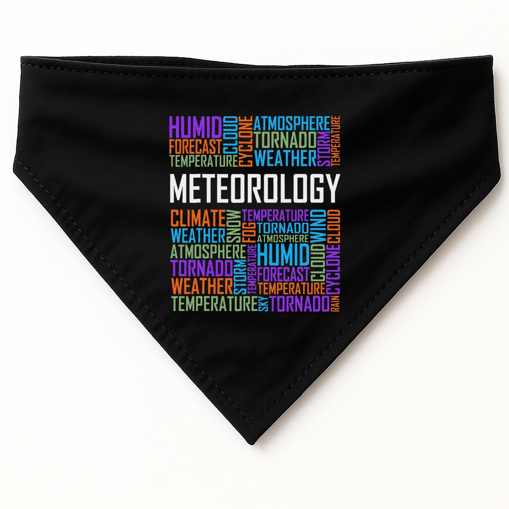 Meteorology Words Gifts Weather Forecast Meteorologist Gift USA-Made Doggie Bandana