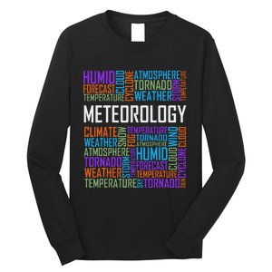 Meteorology Words Gifts Weather Forecast Meteorologist Gift Long Sleeve Shirt