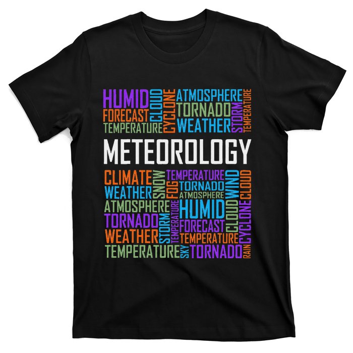 Meteorology Words Gifts Weather Forecast Meteorologist Gift T-Shirt