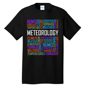 Meteorology Words Gifts Weather Forecast Meteorologist Gift Tall T-Shirt