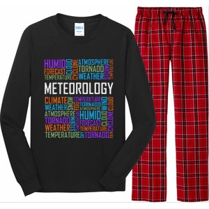 Meteorology Words Gifts Weather Forecast Meteorologist Gift Long Sleeve Pajama Set