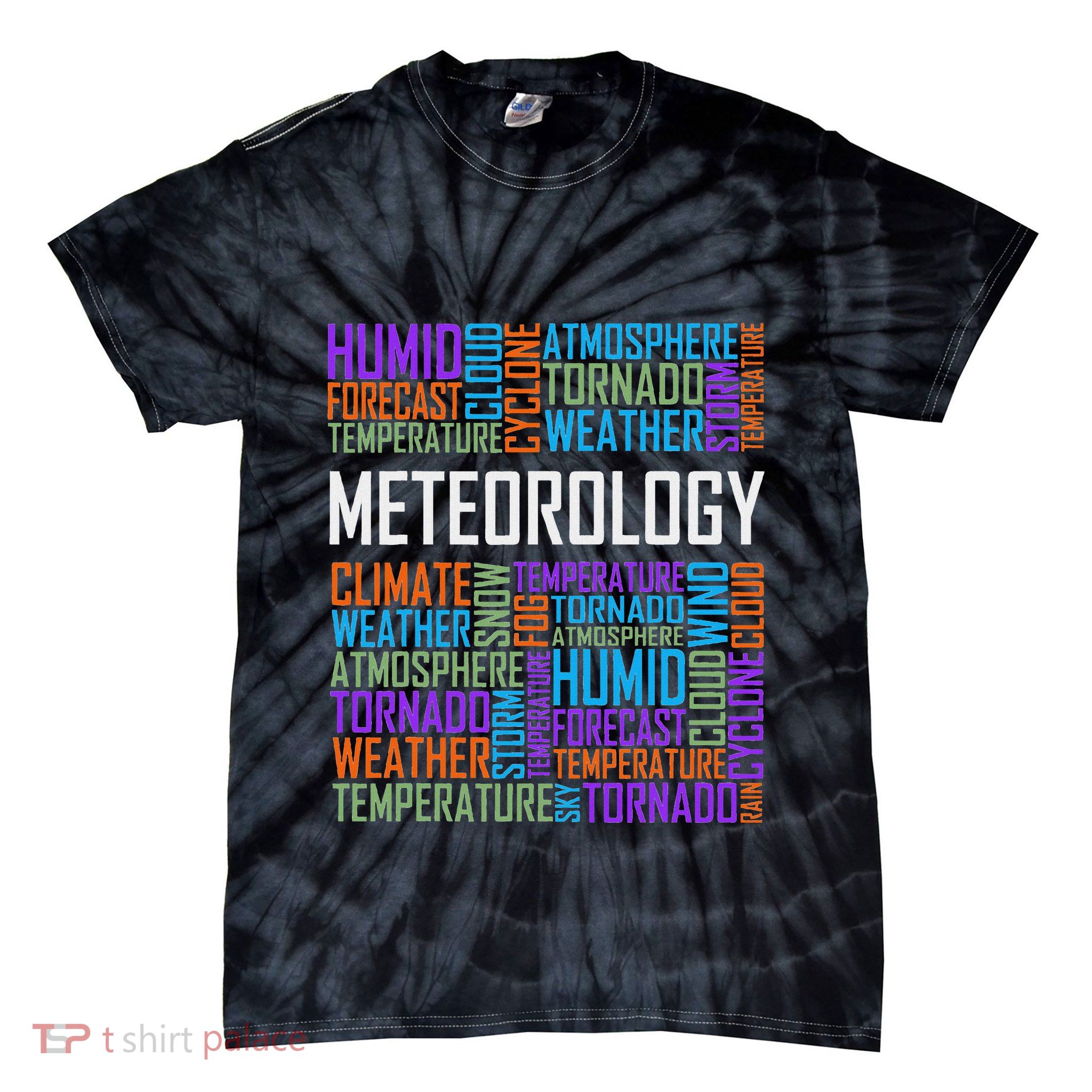 Meteorology Words Gifts Weather Forecast Meteorologist Gift Tie-Dye T-Shirt