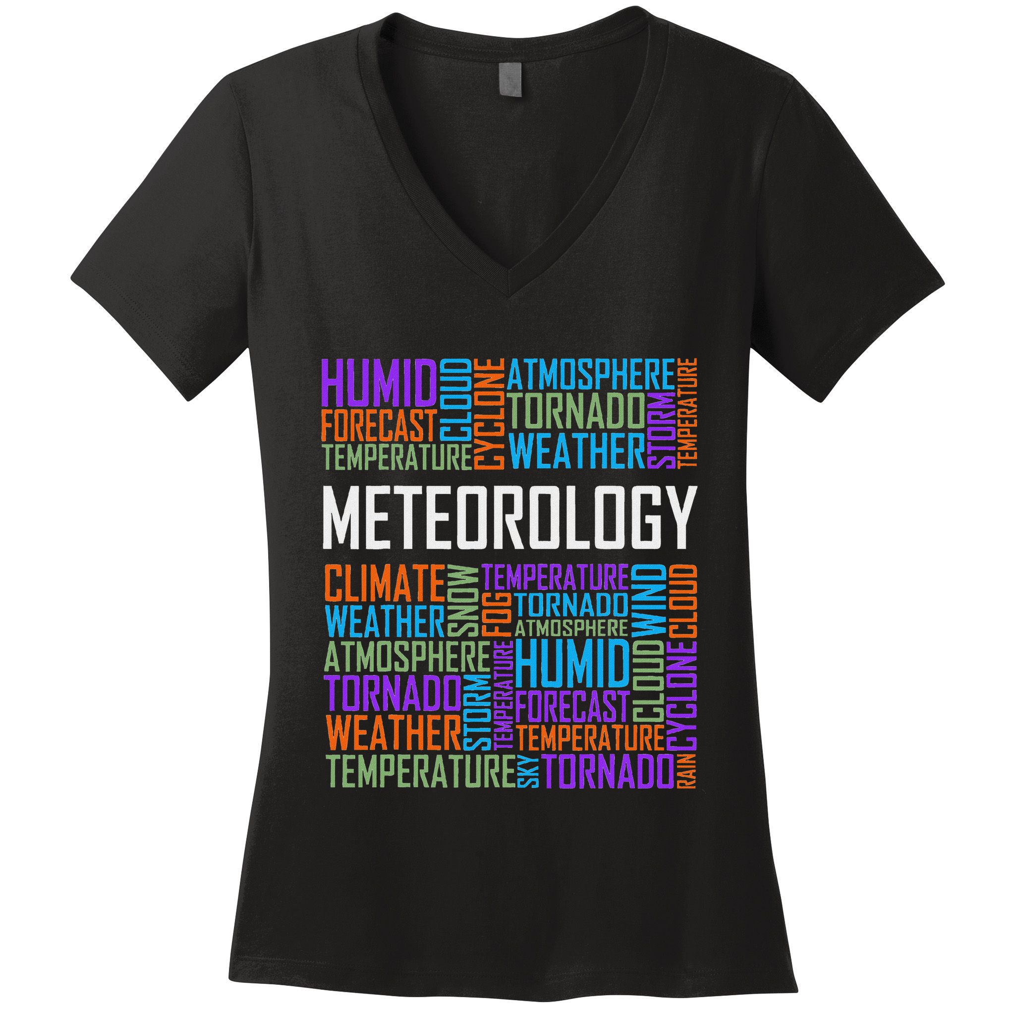 Meteorology Words Gifts Weather Forecast Meteorologist Gift Women's V-Neck T-Shirt