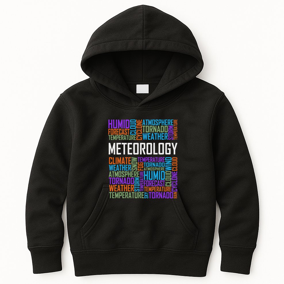 Meteorology Words Gifts Weather Forecast Meteorologist Gift Kids Hoodie