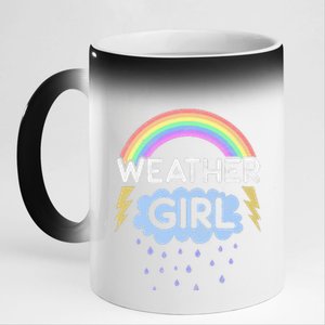 Meteorology Weather Girl Cute Gift 11oz Black Color Changing Mug