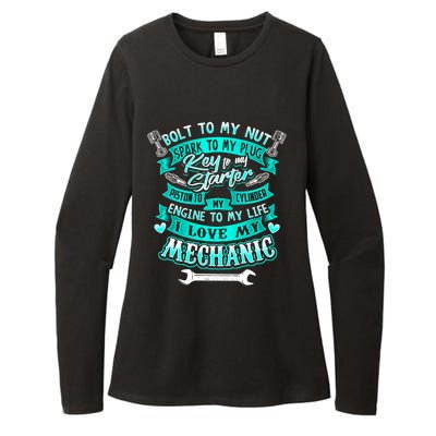 Mechanics Wife Gift Friend Auto Diesel Mechanic Gift Womens CVC Long Sleeve Shirt