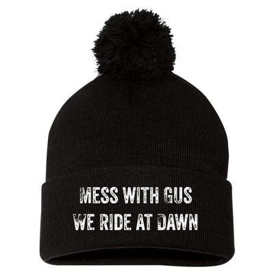 Mess With Gus We Ride At Dawn Pom Pom 12in Knit Beanie