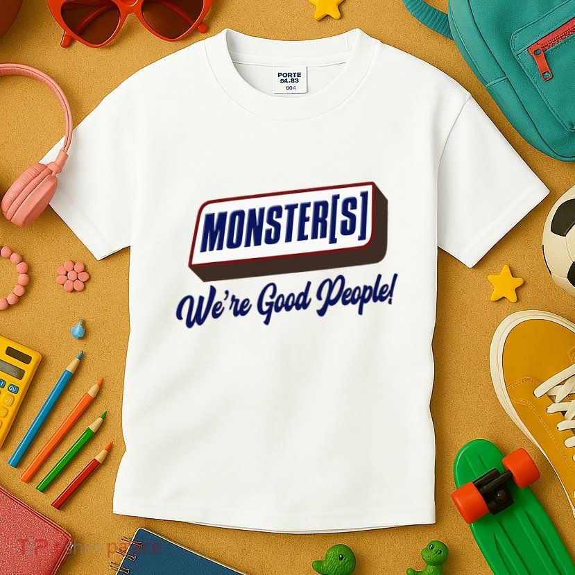 Monsters WeRe Good People! Funny Candy Chocolate Bar Kids T-Shirt