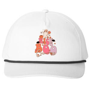 Men Women Groovy Ghost Nicu Boo Crew Halloween Cute Boo Gift Snapback Five-Panel Rope Hat