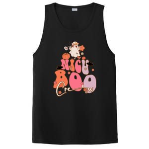 Men Women Groovy Ghost Nicu Boo Crew Halloween Cute Boo Gift PosiCharge Competitor Tank