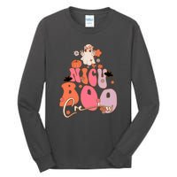 Men Women Groovy Ghost Nicu Boo Crew Halloween Cute Boo Gift Tall Long Sleeve T-Shirt