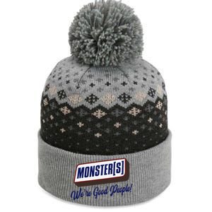 Monsters WeRe Good People! Funny Candy Chocolate Bar The Baniff Cuffed Pom Beanie