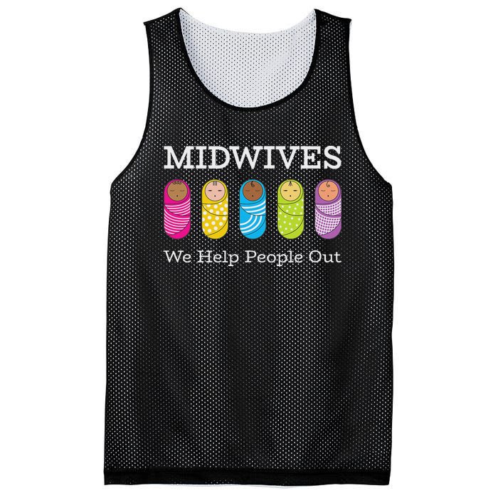 Midwives We Help People Out Mesh Reversible Basketball Jersey Tank