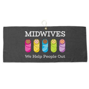 Midwives We Help People Out Large Microfiber Waffle Golf Towel