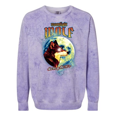 Moonlight Wolf Howler Of The 90s Colorblast Crewneck Sweatshirt