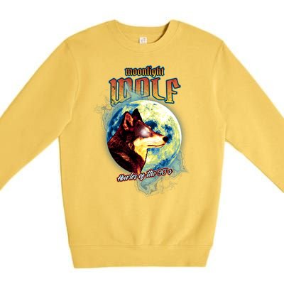 Moonlight Wolf Howler Of The 90s Premium Crewneck Sweatshirt