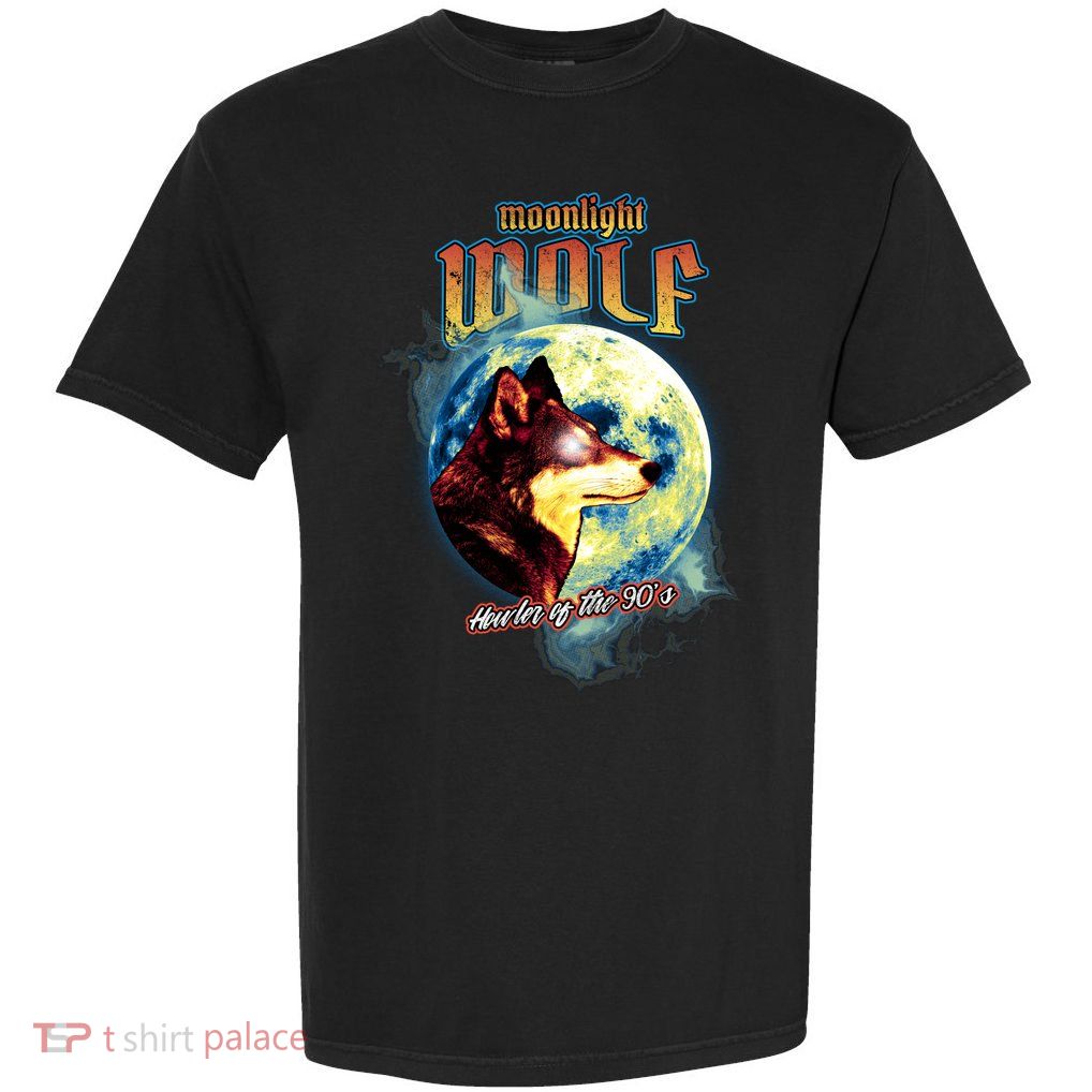 Moonlight Wolf Howler Of The 90s Garment-Dyed Heavyweight T-Shirt