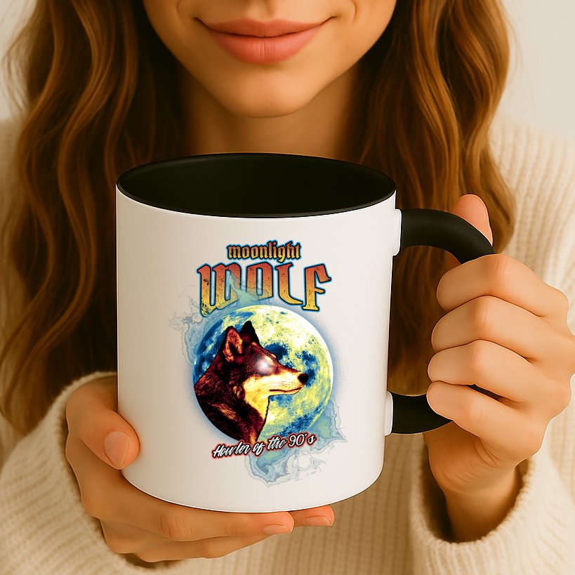 Moonlight Wolf Howler Of The 90s Mug