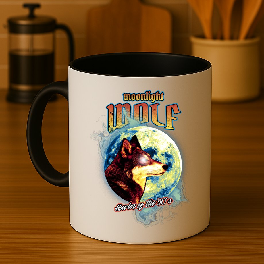 Moonlight Wolf Howler Of The 90s Mug