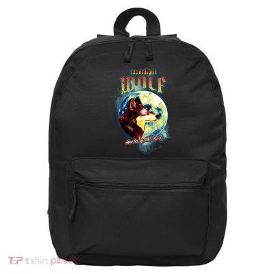 Moonlight Wolf Howler Of The 90s 16 in Basic Backpack