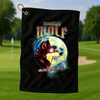Moonlight Wolf Howler Of The 90s Golf Towel