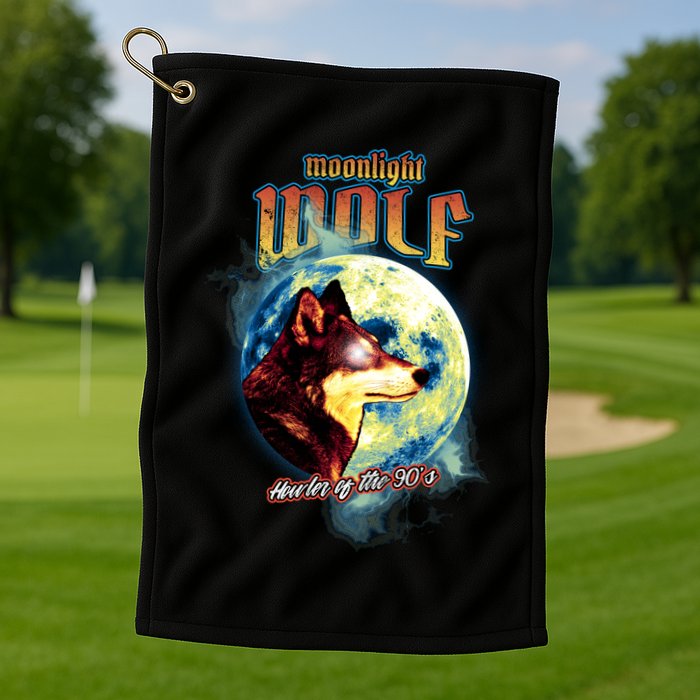 Moonlight Wolf Howler Of The 90s Golf Towel