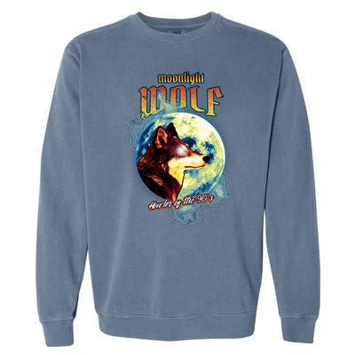 Moonlight Wolf Howler Of The 90s Garment-Dyed Sweatshirt